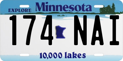 MN license plate 174NAI
