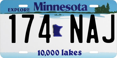 MN license plate 174NAJ