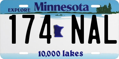 MN license plate 174NAL