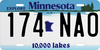 MN license plate 174NAO