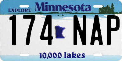 MN license plate 174NAP