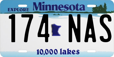 MN license plate 174NAS