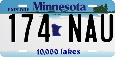 MN license plate 174NAU