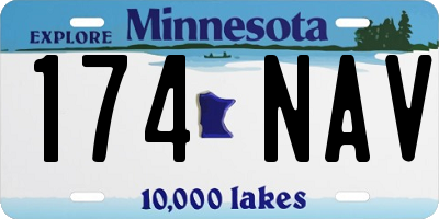 MN license plate 174NAV