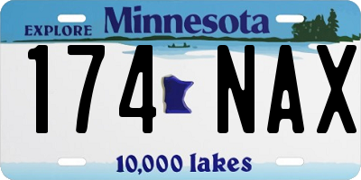 MN license plate 174NAX