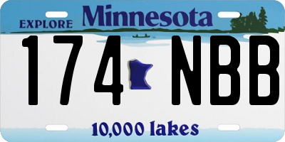 MN license plate 174NBB