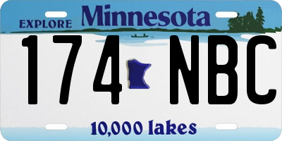 MN license plate 174NBC