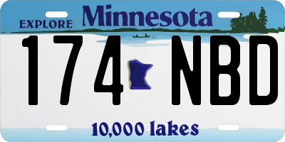 MN license plate 174NBD