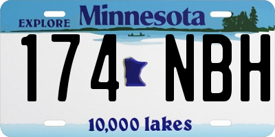 MN license plate 174NBH