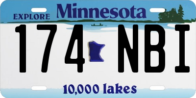 MN license plate 174NBI