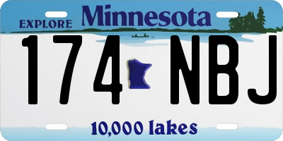 MN license plate 174NBJ