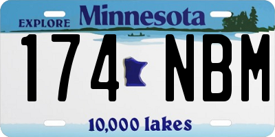 MN license plate 174NBM