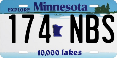 MN license plate 174NBS