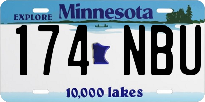 MN license plate 174NBU