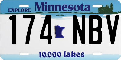 MN license plate 174NBV