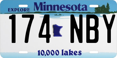 MN license plate 174NBY