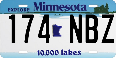 MN license plate 174NBZ