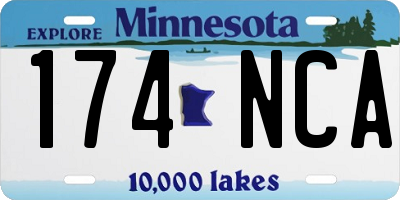 MN license plate 174NCA