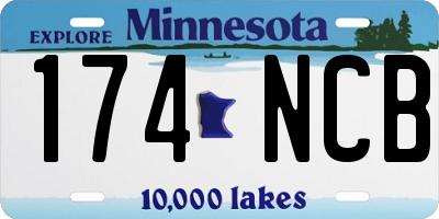 MN license plate 174NCB