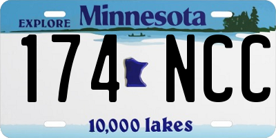 MN license plate 174NCC