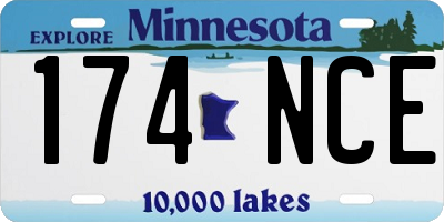 MN license plate 174NCE