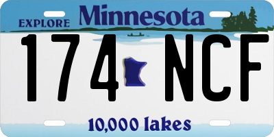 MN license plate 174NCF