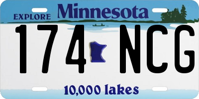 MN license plate 174NCG