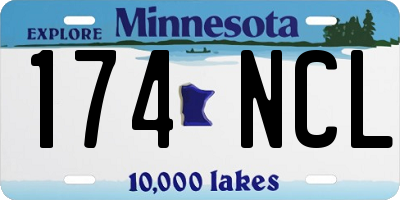 MN license plate 174NCL