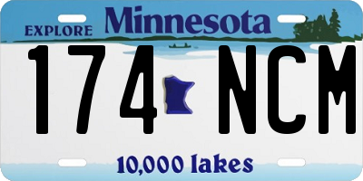 MN license plate 174NCM