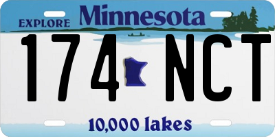 MN license plate 174NCT