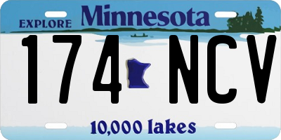 MN license plate 174NCV