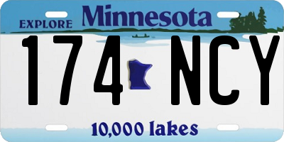 MN license plate 174NCY