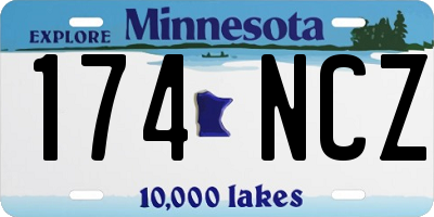 MN license plate 174NCZ