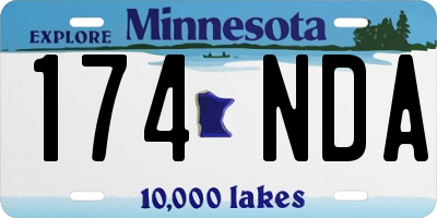 MN license plate 174NDA