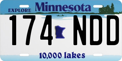 MN license plate 174NDD