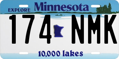 MN license plate 174NMK