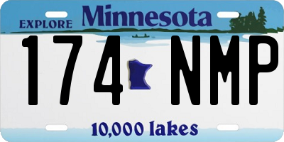 MN license plate 174NMP