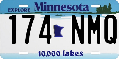 MN license plate 174NMQ