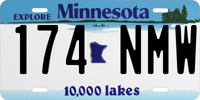 MN license plate 174NMW