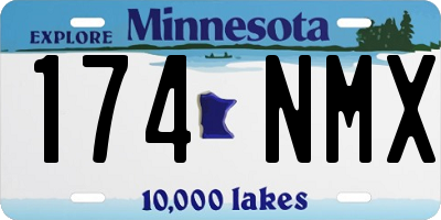 MN license plate 174NMX