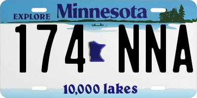 MN license plate 174NNA