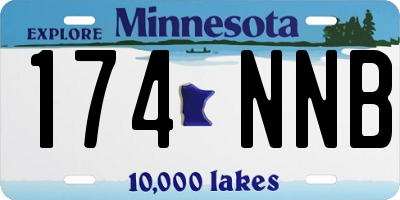 MN license plate 174NNB