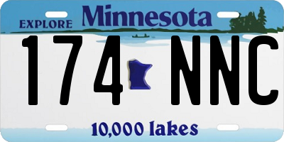 MN license plate 174NNC