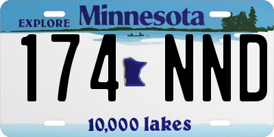 MN license plate 174NND