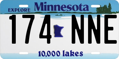 MN license plate 174NNE