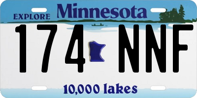 MN license plate 174NNF