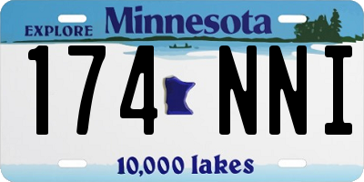 MN license plate 174NNI