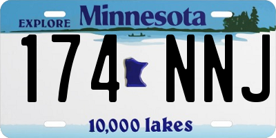 MN license plate 174NNJ