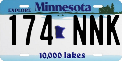 MN license plate 174NNK