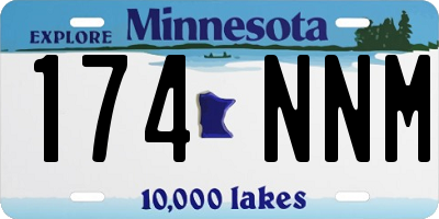 MN license plate 174NNM